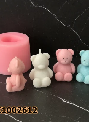 PK1002612 - Silikon Kalıp Mum Kalıbı - Minik Ayıcık