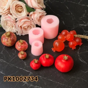 PK1002734 - Silikon Kalıp Mum Kalıbı - Nar 3'lü Set