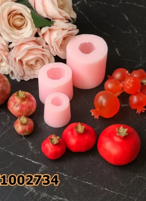 PK1002734 - Silikon Kalıp Mum Kalıbı - Nar 3'lü Set