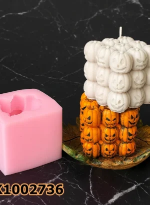 PK1002736 - Silikon Kalıp Mum Kalıbı - Bubble Kabak Halloween