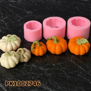 PK1002746 - Silikon Kalıp Mum Kalıbı - 3'lü Set Kabaklar