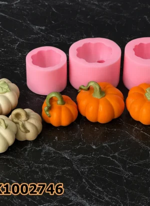 PK1002746 - Silikon Kalıp Mum Kalıbı - 3'lü Set Kabaklar