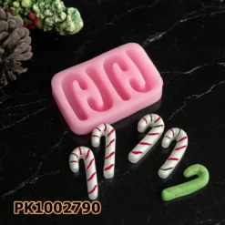 PK1002790 - Silikon Kalıp Mum Kalıbı - 4'lü Mini Baston Şeker