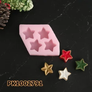 PK1002791 - Silikon Kalıp Mum Kalıbı - 4'lü Mini Yıldızlar