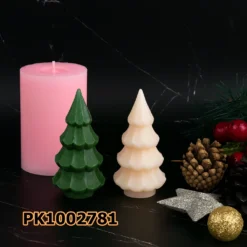 PK1002781 - Silikon Kalıp Mum Kalıbı - Küçük Boy Çam Ağacı