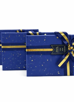 Dikdörtgen K0974 Desenli Hediye Kutusu 3lü