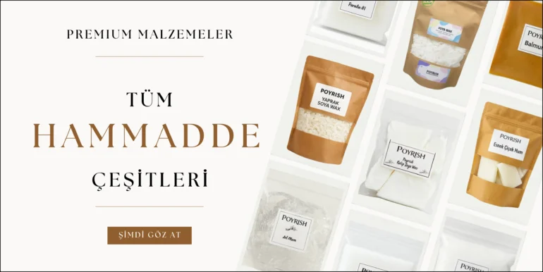 mum malzemeleri çeşitleri hammadde