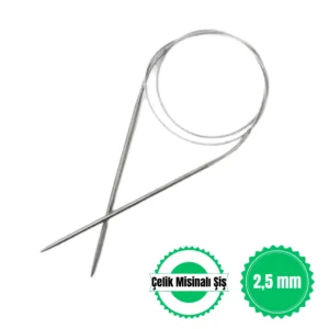 100 cm çelik misinalı şiş 2,5 mm