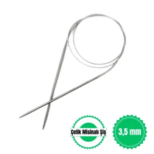 100 cm çelik misinalı şiş 3,5 mm