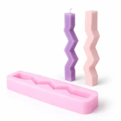 PY10001757 - Silikon Kalıp Mum Kalıbı - Zikzak Mum