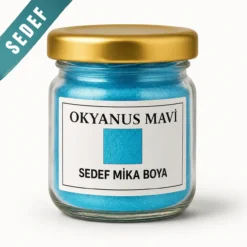 okyanus mavi sedef mika boya