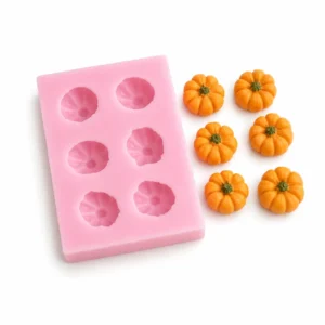 1369 - Silikon Kalıp Mum Kalıbı - 6lı Minik Kabak