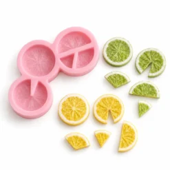 1388 - Silikon Kalıp Mum Kalıbı - Limon Dilimi 5 Parça